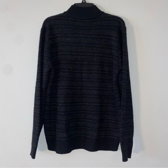 NWT AMONGST OTHERS MEN'S 1/4 ZIP PULLOVER SWEATER BLACK - Picture 4 of 4